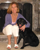 Judy with her labrador retreiver, Casey